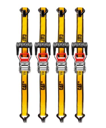 4 Piece 1 1/4 Inch by 12 Foot  Ratchet Tie Down Set