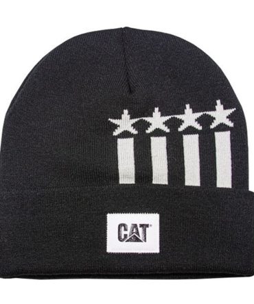 Black Knit Cap w/Stars
