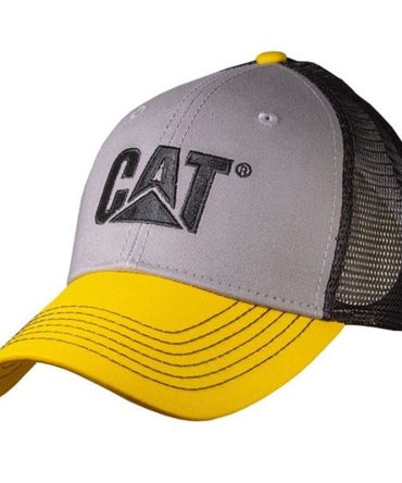 Low Profile Thick Stitch Grey Cap w/Black Mesh