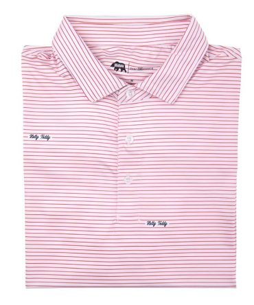 Onward Reserve – Hotty Toddy Script Stripe Performance Polo