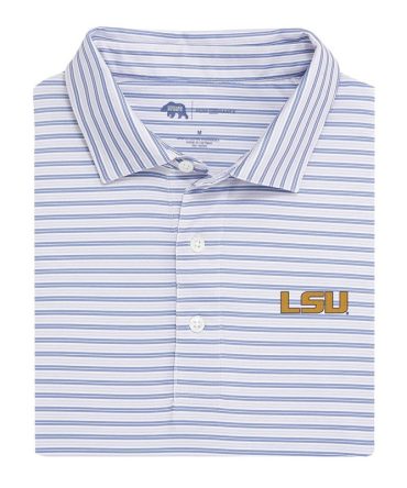 Onward Reserve – Wedge Stripe LSU Performance Polo