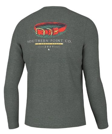 Southern Point – Blaze Orange Collar Long Sleeve Tee