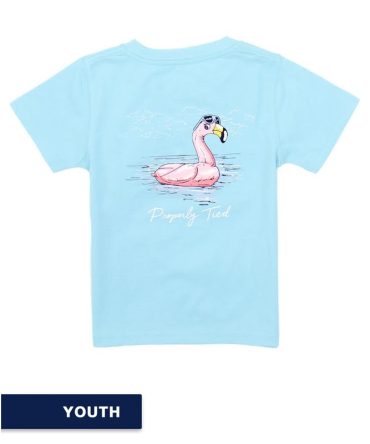 Properly Tied – Youth Flamingo Float Tee