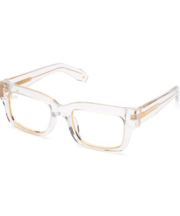 9FIVE Apex Crystal & 24K Gold Clear Lens Glasses