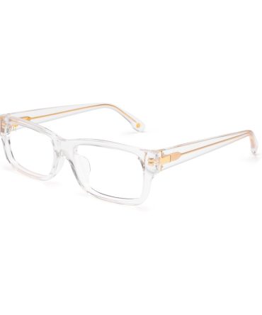 9FIVE Aura XL Crystal & 24K Gold Clear Lens Glasses