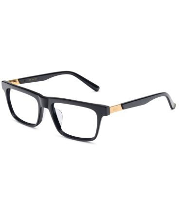9FIVE Cove Black & 24K Gold Clear Lens Glasses