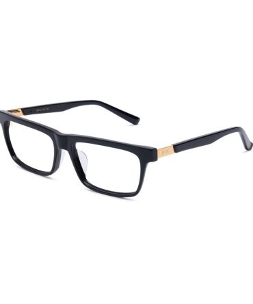9FIVE Cove XL Black & 24K Gold Clear Lens Glasses