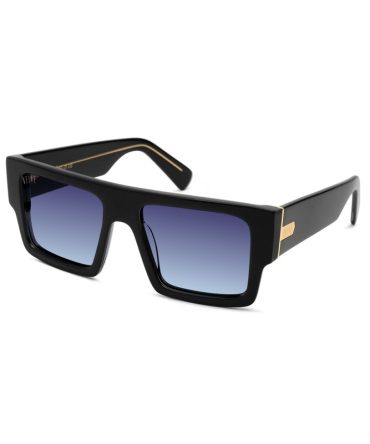 9FIVE Diego Black & 24K Gold – Midnight Blue Gradient Sunglasses
