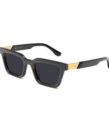 9FIVE EM4 XL Black & 24K Gold Sunglasses