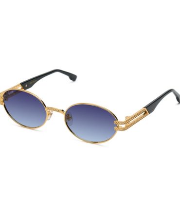 9FIVE Lotus Black & 24K Gold – Midnight Gradient Sunglasses