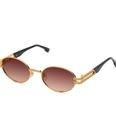 9FIVE Lotus Black & 24K Gold – Sienna Gradient Sunglasses