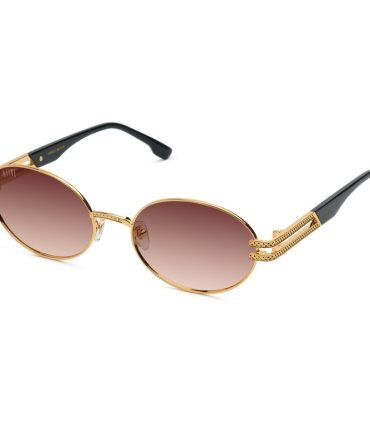 9FIVE Lotus XL Black & 24K Gold – Sienna Gradient Sunglasses