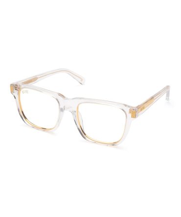 9FIVE Ocean Crystal & 24K Gold Clear Lens Glasses