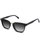 9FIVE Olson Black & 24K Gold Sunglasses