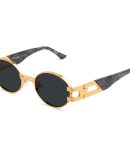 9FIVE x Winyl Club St. James Black & 24K Gold – Blue Gradient Sunglasses