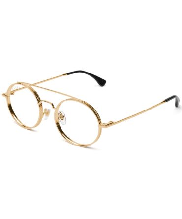 9FIVE 50-50 24K Gold Clear Lens Glasses