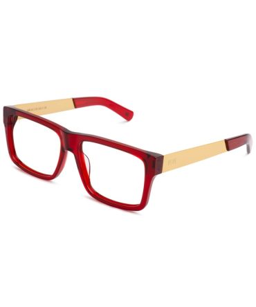 9FIVE Caps LX Ruby & 24K Gold Clear Lens Glasses
