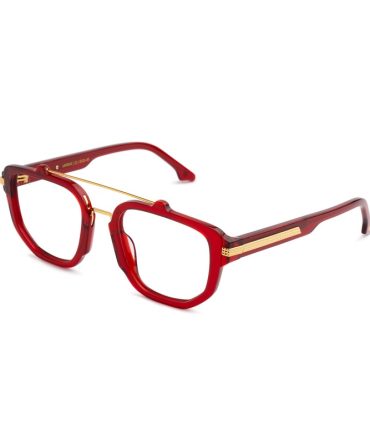 9FIVE Lawrence Ruby & 24K Gold Clear Lens Glasses