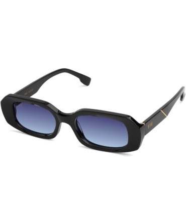 9FIVE Soma Black & 24K Gold – Midnight Blue Gradient Sunglasses