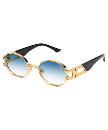 9FIVE x Winyl Club St. James Black & 24K Gold – Blue Gradient Sunglasses